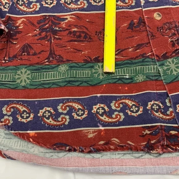 Men’s Pendleton Multicolor Paisley Outdoor Print Button Long Sleeve Shirt Size L - Picture 9 of 15